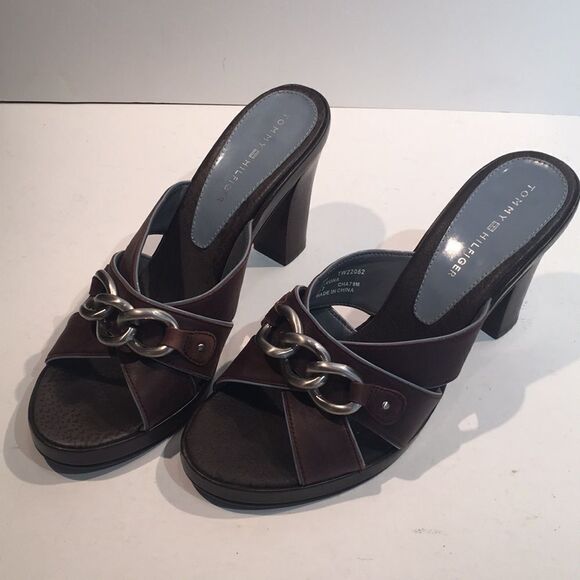 Tommy Hilfiger Ramona Heels with Silver Chain 8 - Picture 4 of 14